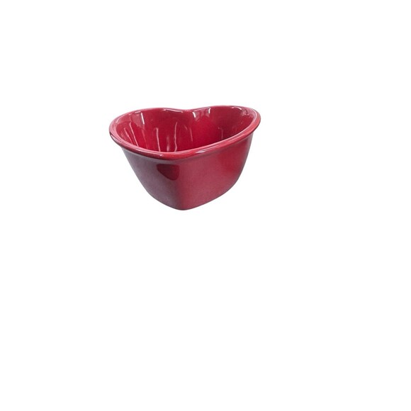 Chantal RED Heart Shaped 1 Cup Baking Dish - W/ 1 Pink & 1 Red 7oz Heart Dish - Picture 10 of 16